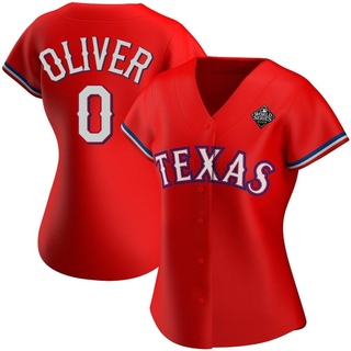 Authentic Al Oliver Women's Texas Rangers Alternate 2023 World Series Jersey - Red