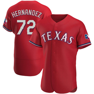 Authentic Jonathan Hernandez Men's Texas Rangers Alternate Jersey - Red