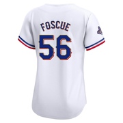 Limited Justin Foscue Women's Texas Rangers White 2024 Collection Jersey - Gold