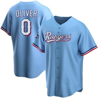 Replica Al Oliver Men's Texas Rangers Alternate 2023 World Series Champions Jersey - Light Blue