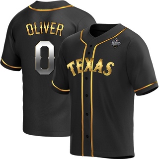 Replica Al Oliver Men's Texas Rangers Alternate 2023 World Series Jersey - Black Golden