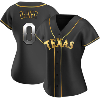 Replica Al Oliver Women's Texas Rangers Alternate Jersey - Black Golden