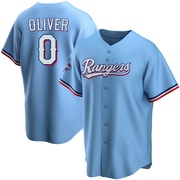 Replica Al Oliver Youth Texas Rangers Alternate 2023 World Series Champions Jersey - Light Blue