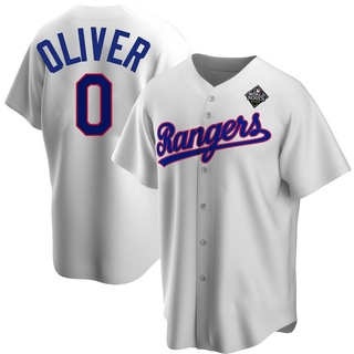 Replica Al Oliver Youth Texas Rangers Home Cooperstown Collection 2023 World Series Jersey - White