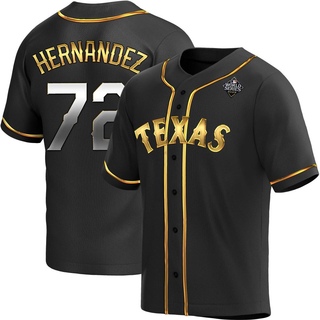 Replica Jonathan Hernandez Youth Texas Rangers Alternate 2023 World Series Jersey - Black Golden