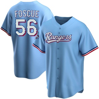 Replica Justin Foscue Youth Texas Rangers Alternate 2023 World Series Champions Jersey - Light Blue